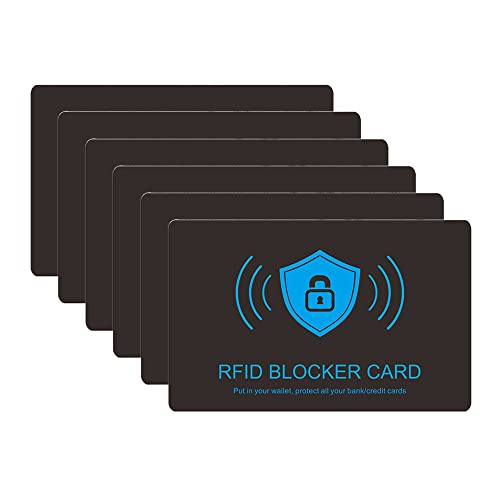 MINDRFID RFID Blocking Card, Premium Contactless Wallet Purse Sheild Debit Credit Card RFID Inserts Blocker Protector (Black)