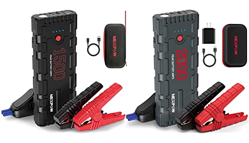 NEXPOW G17 1500A 21800mAh Car Battery Starter and Gray G17 2000A 18000mAh Car Jump Starter