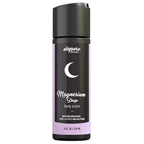 Magnesium Sleep Lotion with Lavender and Melatonin - Topical Application Night Cream- High Potency - Organic Materials - Large Size - Great Value - 8 fl. oz