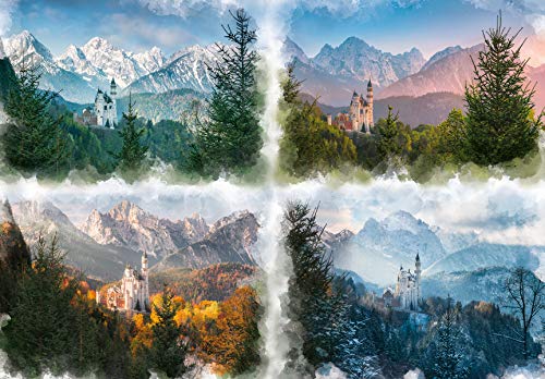 RavensburgerCastle Through The Seasons 18,000 Piece Jigsaw Puzzle for Adults - 16137 - Every Piece is Unique, Softclick Technology Means Pieces Fit Together Perfectly