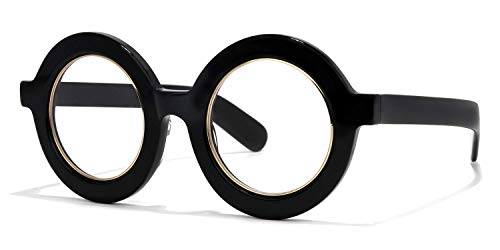 Vooglam Vintage Round Blue Light Blocking Glasses for Women Men Anti UV Eyestrain Eyewear Almon OA01776-01