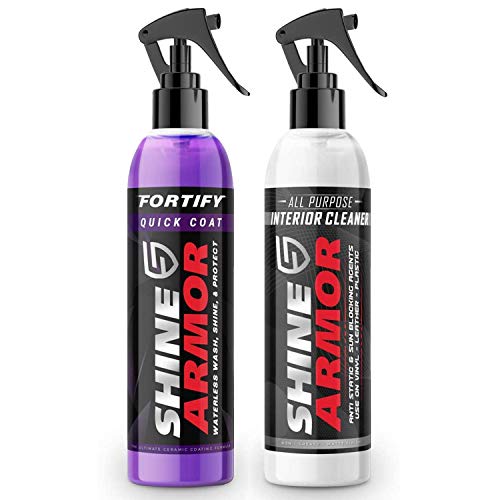 SHINE ARMOR Fortify Quick Coat & Car Interior Cleaner, Ceramic Coating & All Purpose Car Interior Cleaner