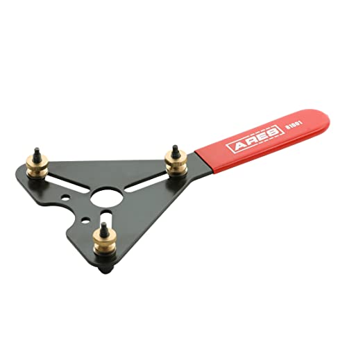 ARES 81001  AC Clutch Holding Tool  Stamped Steel Adjustable Clutch Holder for Various Applications  Compatible with Domestic and Import AC Compressors