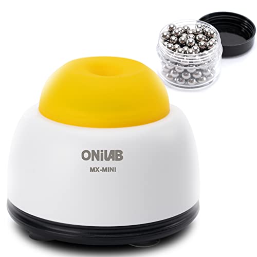 ONiLAB Mini Vortex Mixer with Touch Function, Lab Mixing, Nail Polish,Tattoo Ink,Eyelash Adhesives and Acrylic Paints Mixing, Lab Vortexer for Centrifuge Tubes and Test Tubes,Yellow