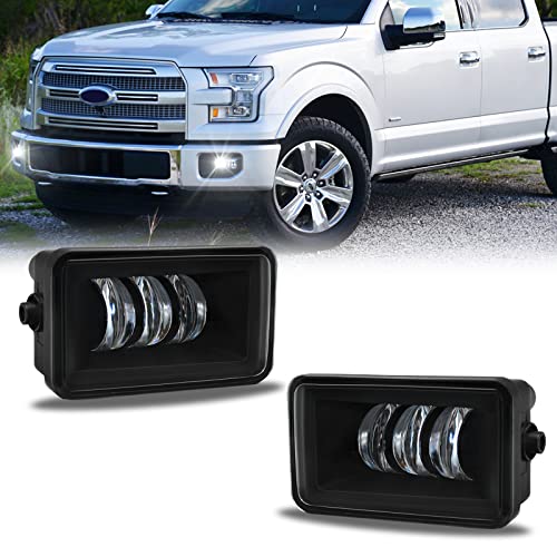 Shocklight Led Fog Lights Replacement for Ford F150 2015 - 2020 Front Bumper Driving Fog Lamps L&R Side