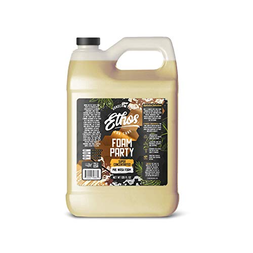 Ethos Foam Party - Concentrated pH Neutral Car Wash Soap - Snow Foam Suds Car Wash Soap - Foam Cannon Soap - Safe For Waxes, Sealants & Coatings (1 Gallon)