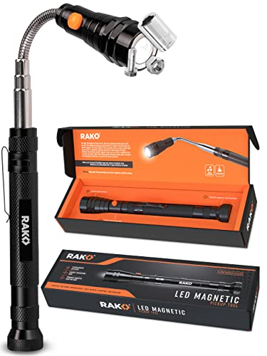 RAK Father's Day Gifts for Dad Magnetic Pickup Tool - Telescoping Magnet Pickup Tool with Bright LED Lights and Extendable Neck up to 22 Inches - Cool Gadget Gifts for Men, Husband, Handyman