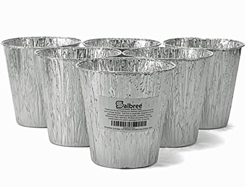 Smoker Bucket Drip Foil Liner Tray for Catching Grease, Compatible with Traeger, Oklahoma Joe, Behrens, Pitboss, Green Mountain, Pit Boss & Other Grill Bucket Accessories for Pro Pellet Oklahoma Joe's (6pk, 5.75 x 5.75 inches)
