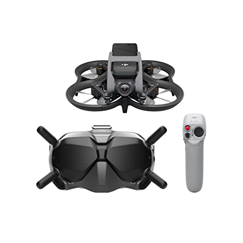 DJI Avata Fly Smart Combo (DJI FPV Goggles V2) - First-Person View Drone UAV Quadcopter with 4K Stabilized Video, Super-Wide 155 FOV, Built-in Propeller Guard, HD Low-Latency Transmission, Black