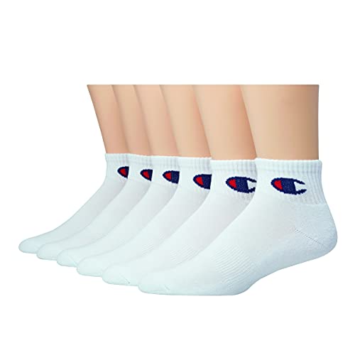 Champion Men's Ankle Sock 6 Pack with Gift Box, Black, 6-12