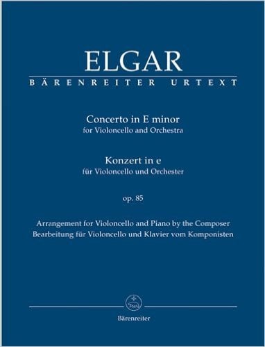 Elgar Edward Concerto in e-minor Op 85 Cello and Piano edited Jonathan Del Mar - Barenreiter Verlag