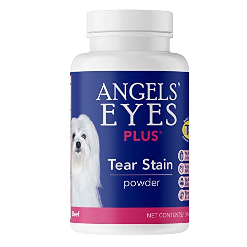 Angels Eyes PLUS Tear Stain Prevention Beef Powder for Dogs and cats | For All Breeds | No Wheat No Corn | Daily Support for Eye Health | Proprietary Formula