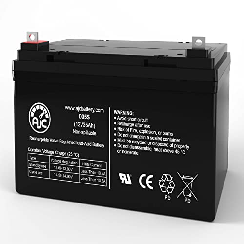 Pride Mobility Quantum 610 12V 35Ah Wheelchair Battery - This is an AJC Brand Replacement