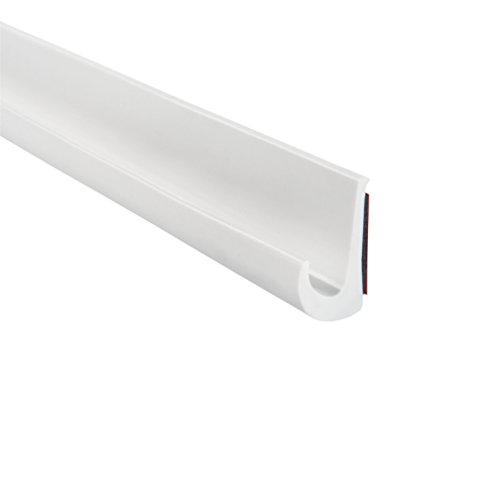 Trim-Lok Drip Rail, White  1/2 Height, 25 Length  PVC Plastic Rain Gutter for Cars, Vans, and RVs, Easy to Install Flexible Drip Rail Molding to Control Water Runoff, Durable 3M Tape Included