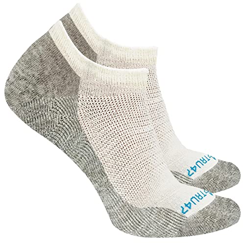 TRU47 Sanitized Silver Grounding Socks - High End Earthing Socks For Men & Women/99% Pure Silver Thread/Moisture Wicking/Long Lasting/Keep Your Feet Healthy/Good For Yoga & Meditation (Small, No Show)