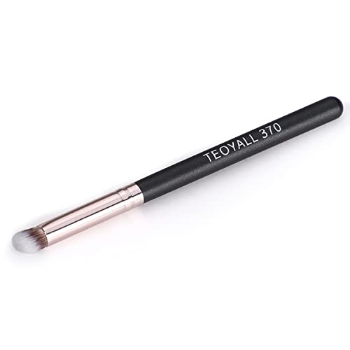 TEOYALL Angled Under Eye Concealer Brush, Dense Synthetic Mini Concealer Brush Nose Contour Brush for Bronzer Liquid Foundation Cream Powder (370)