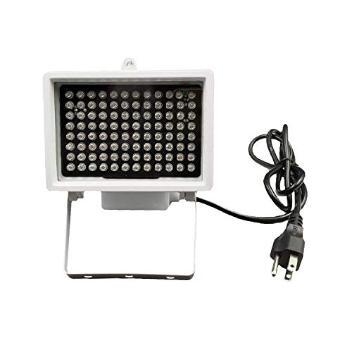 DMetric IR Illuminator, AC 110V - 220V 850nm Infrared 96 LED Night Vision Waterproof Lamp for Indoor Outdoor Security CCTV Camera, Long Range 80m (263 feet) and Wide Angle 60 Degree
