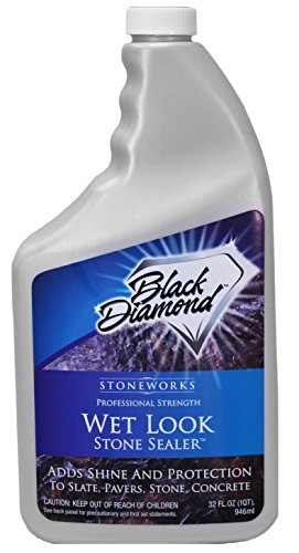 Black Diamond Stoneworks Wet Look Natural Stone Sealer Provides Durable Gloss and Protection to: Pavers, Slate, Concrete, Sandstone, Driveways, Garage Floors. Interior or Exterior.