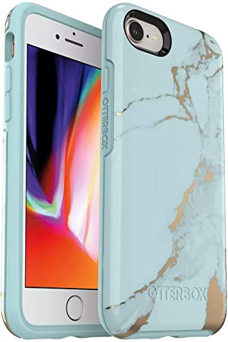 OtterBox Symmetry Series Case for iPhone SE 3rd Gen (2022), iPhone SE 2nd Gen (2020), iPhone 8/7 (NOT Plus) Non-Retail Packaging - Teal Marble
