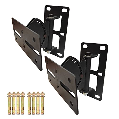 Howonder MY-22 Heavy Duty Speaker Wall Mounts,Hold up to 100lbs, Speaker Wall Mount Bracket Design for Large Speakers or Column Speakers (2 Packs Black)