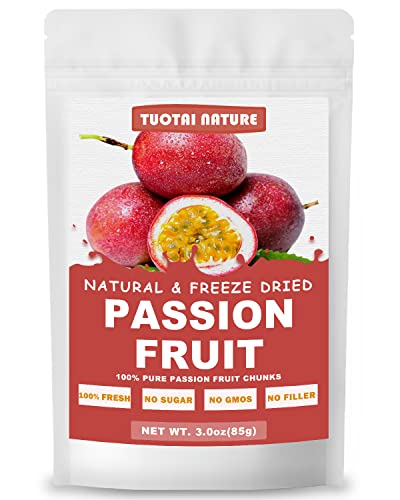 Freeze Dried Passion Fruit, 3 Ounces, Passion Fruit Chunks for Cake, Drinks and Baking Food