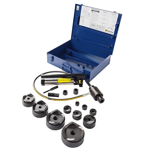 CURRENT TOOLS 154PM Hydraulic Knockout Set - 1/2" - 4" Punch Driver Kit with Piece Maker Punches and Dies & Metal Case