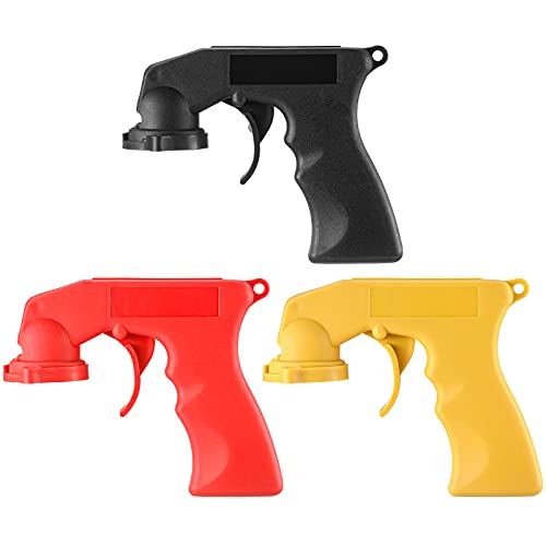 3 Pieces Can Spray Handle Instant Aerosol Trigger Handle Sprayer Machine Full Hand Grip Spray Can Trigger Handle with Full Grip Trigger Locking Collar for Painting