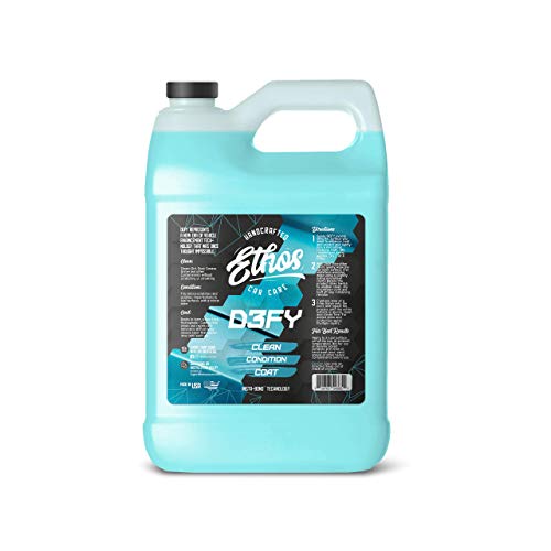 Ethos Defy 3 in 1 Ceramic Coating - Waterless Car Wash & Wax - Hydrophobic Top Coat - Polish & Polymer Paint Sealant Protection - with Insta-Bond Technology (1 Gallon)