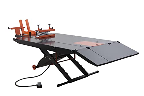 APlusLift MT1500X 1,500LB Air Operated 48" Width ATV Motorcycle Lift Table with Side Extensions (Free Service Jack, Free Home Delivery) / 24 Months Parts Warranty