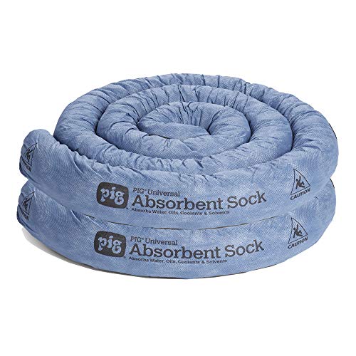 New Pig Mildew-Resistant Absorbent Sock | Water Absorbing Snake | 3" x 10 | 2.5-Gal Absorbency | Pack of 2 | PM50638