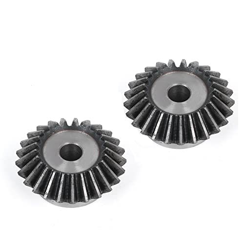 PGFUN 2 Pcs 1.5M 20 Teeth 8/10/12/14/15/16mm Shaft Hole Tapered Bevel Gear 1: 1# 45 Steel 1.5 Module 90 Degree Steering Gear with M5 Fixing Hole (12mm)