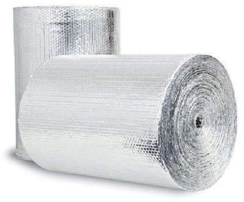 500sqft Double Bubble Reflective Foil Insulation (4 X 125 Ft Roll) Industrial Strength, Commercial Grade, No Tear, Radiant Barrier Wrap (Weatherproofing Attics Windows Garages RV's Ducts & More)