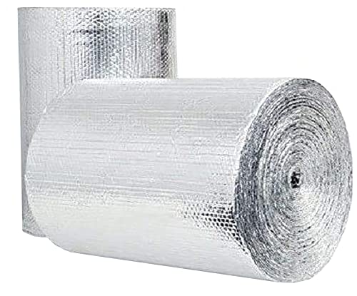 Double Bubble Reflective Foil Insulation Industrial Strength, Commercial Grade, No Tear, Radiant Barrier Wrap for Weatherproofing Attics, Windows, Garages (2ft x 400ft)