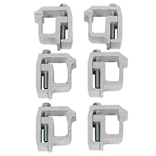 ECOTRIC 6PCs Truck Clamps Mounting Caps Compatible with Camper Shell Topper Canopy - Heavy Duty TL-2002