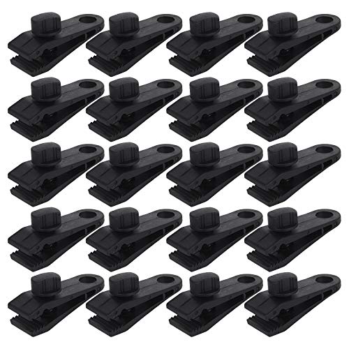 LISHINE 20Pcs Tarp Canvas Clips Heavy Duty Lock Grip Clamps Thumb Screw Tent Clip Clamp for Tarp, Awnings, Outdoor Camping, Caravan Canopies, Car Covers