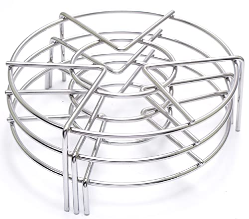 Steam Rack Trivet Stainless Steel Steaming Rack Electric Pressure Cooker steam rack Stand Diameter 6" 3Pack