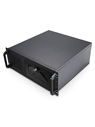 Rosewill 4U Server Chassis 9 Bay Server Case 7X 3.5 + 2X 5.25 HDD, ATX, Rackmount Server Case, Include Front 1x 120mm Fan Rear 2X 80mm Fans Metal Rack Mount Computer Case 17.8" Deep, RSV-R4100U