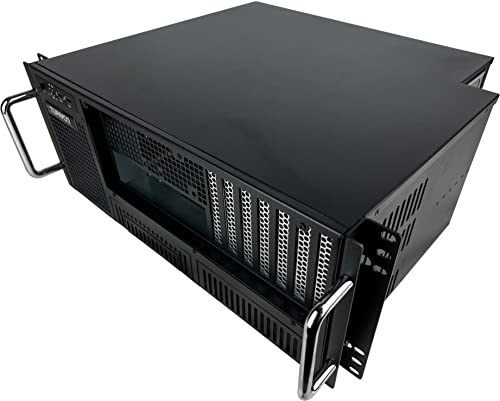 4U Server Chassis - Front I/O Access to PCI Cards - Rackmount Computer Enclosure - Compact 15" Depth Case (ATX, Micro ATX, Mini-ITX) 7X Full Expansion Slots - 8 Bays: 2X 5.25 6X 3.5 - Tupavco TP1842