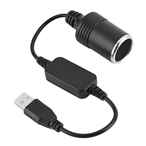 USB to Cigarette Lighter Socket, USB Adapter Cord, USB to 12V Car Cigarette Lighter Socket, Female Converter Cable for Driving Recorder, Electronic Dog