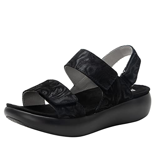 Alegria Womens Bailee Topography Leather Sandal 9.5-10 M US