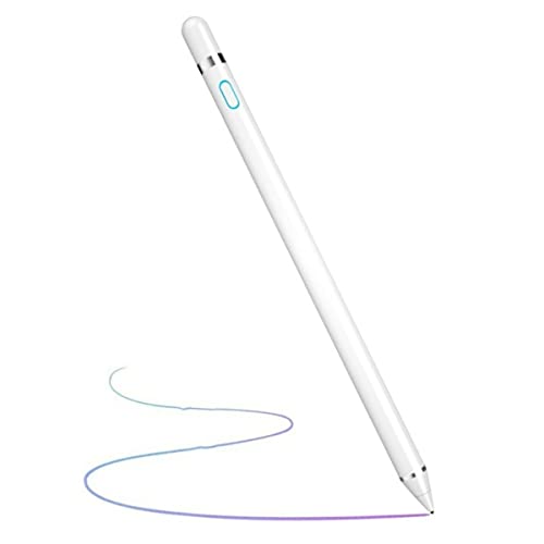 Stylus Pens for Touch Screens,1.5mm Fine Point Rechargeable Active Pencil Digital Pencil Capacitive Pen Compatible with i-Phone i-Pad and Other Tablets (White)