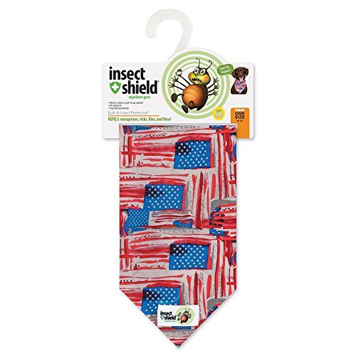 Insect Shield Bug Repellant Bandana, Patriotic, One Size, Red & Blue, (IE0973 10)