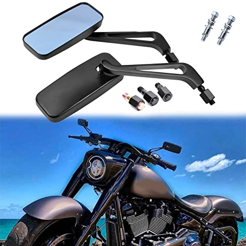 Black Motorcycle Side View Mirrors for Harley Davidson Sportster 883 1200 Street Glide