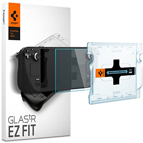 Spigen Tempered Glass Screen Protector [GlasTR EZ Fit] Designed for Steam Deck [9H Hardness]