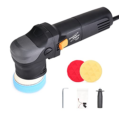 ShineMate Dual Action Polisher for Car Detailing 3 Inch, 500w 12mm Throw Random Orbital Polisher with 6 Variable Speed Setting