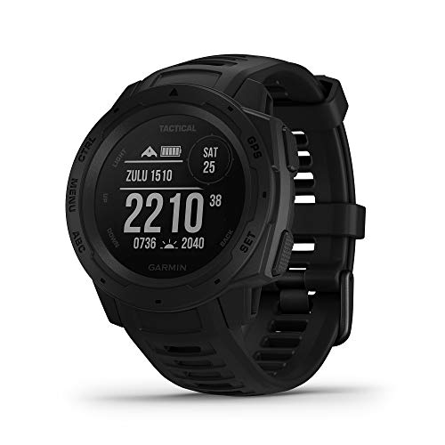 Garmin 010-02064-70 Instinct Tactical, Rugged GPS Watch, Tactical Specific features, Constructed to U.S. Military Standard 810G for Thermal, Shock and Water Resistance, Black