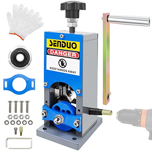 SENDUO Upgraded Manual Wire Stripper Machine 0.06-1.57in,Cable Stripper Machine for Drill, Wire Stripper Tool With Hand Crank Portable,Wire Stripping Machine For Scrap Copper Recycling