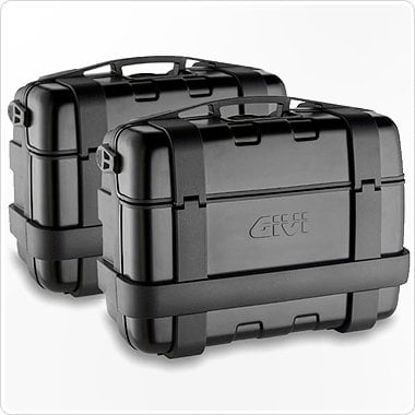 GIVI Trekker Monokey 33 Liter Aluminum Top/Side Case (2 Cases) (Black)