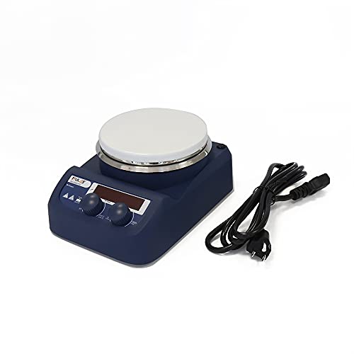 ULAB LED Hotplate Magnetic Stirrer, Stainless Steel with Ceramic Coated Hotplate, Heating Temperature up to 280C, USA Plug, 100V-120V/50Hz/60Hz, UMP1006