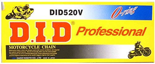 D.I.D. DID (520VO-112) Steel 112 Link Professional V Series O-Ring Chain with Connecting Link